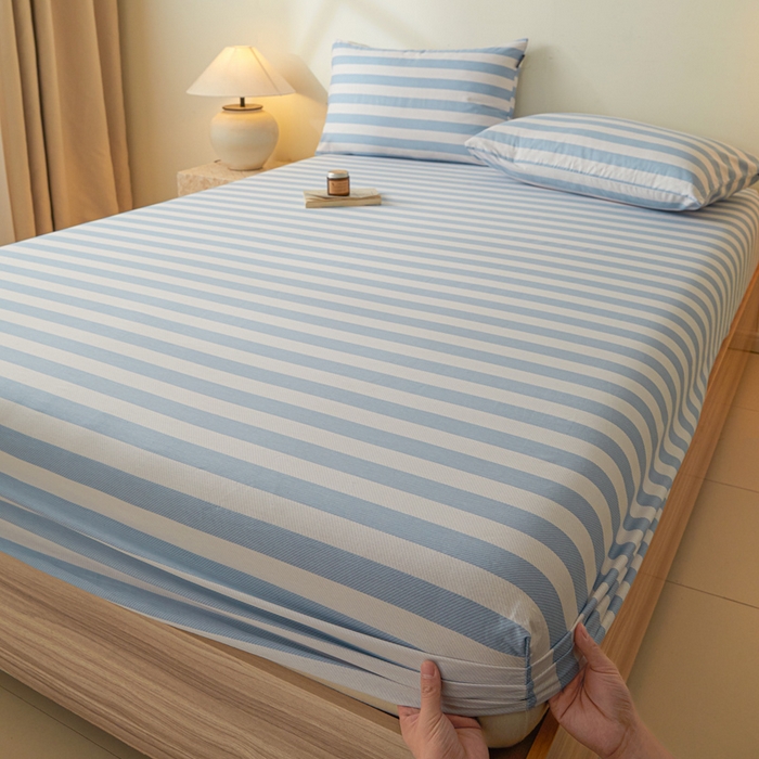 91家纺网 家纺一手货源 找家纺 涵宸家纺 2025新款全棉印花良品系列床笠 床笠-多哈-兰