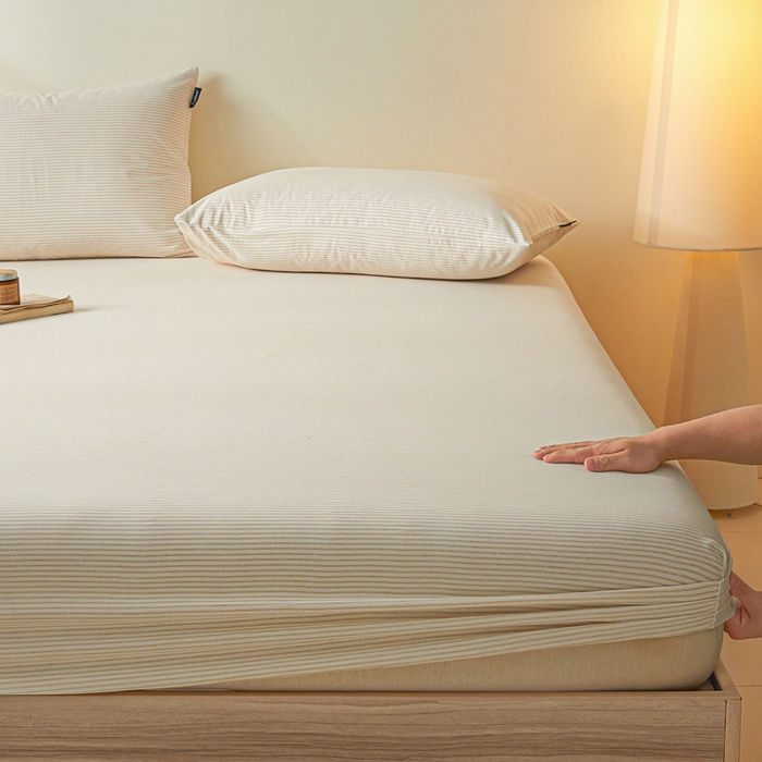 91家纺网 家纺一手货源 找家纺 涵宸家纺 2025新款全棉印花良品系列床笠 床笠-半夏-其