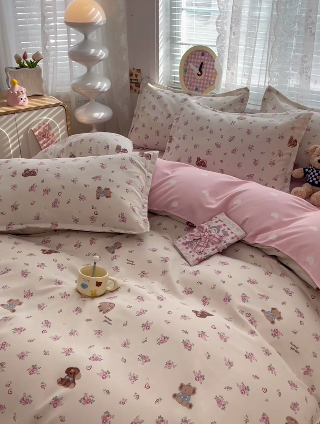 91家纺网 家纺一手货源 找家纺 世爵 2025新款磨毛印花单被套 花园熊宝