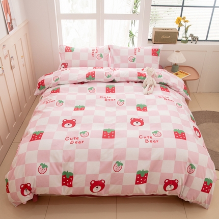 91家纺网 家纺一手货源 找家纺 乐居坊 2025新款亲肤舒适A类水洗云朵棉四件套-场景一 少女梦