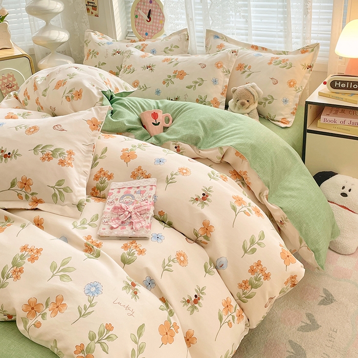 91家纺网 家纺一手货源 找家纺 世爵 2025新款磨毛印花单被套 春田花花