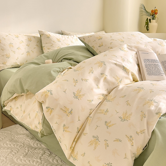 91家纺网 家纺一手货源 找家纺 DoDo 兜兜 【 可定制尺寸】2026新款全棉40支13372印花四件套 清香