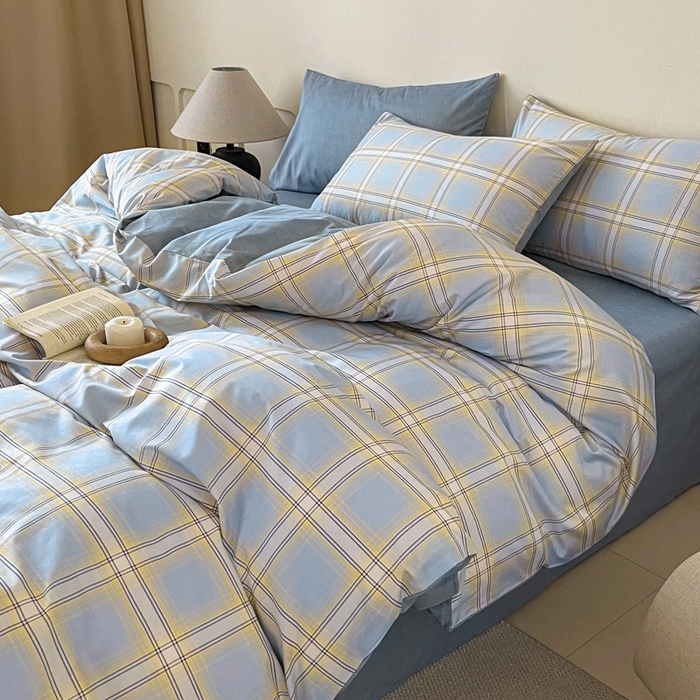 91家纺网 家纺一手货源 找家纺 涵宸家纺 2025新款全棉印花良品系列四件套 莫妮兰