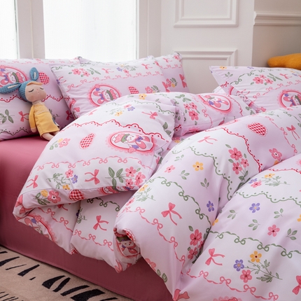 乐居坊 2025新款亲肤舒适A类水洗云朵棉四件套-场景二 盛夏光年