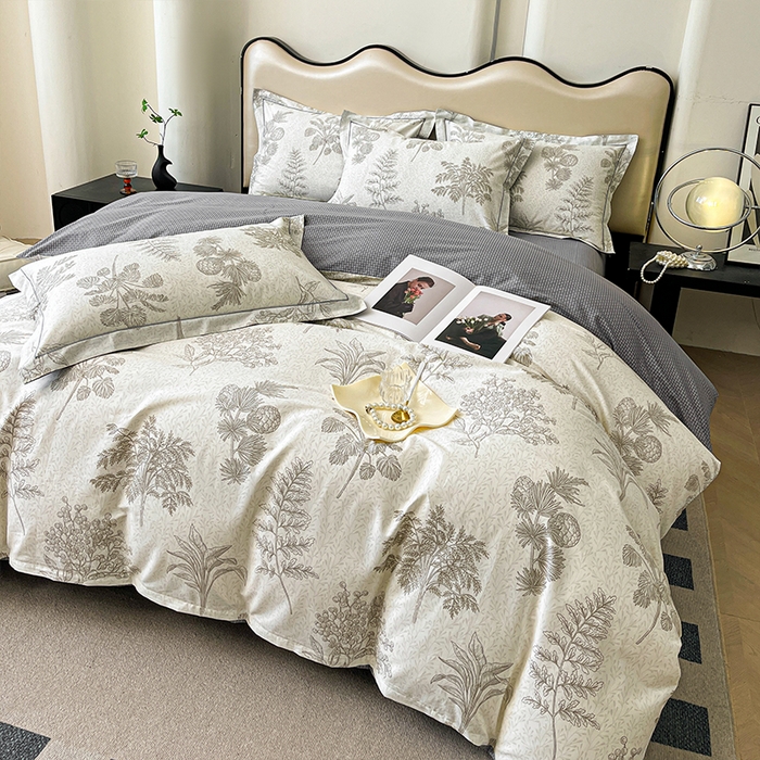 91家纺网 家纺一手货源 找家纺 帛美 2025新款13376全棉纯棉印花四件套-提供买家秀 林间