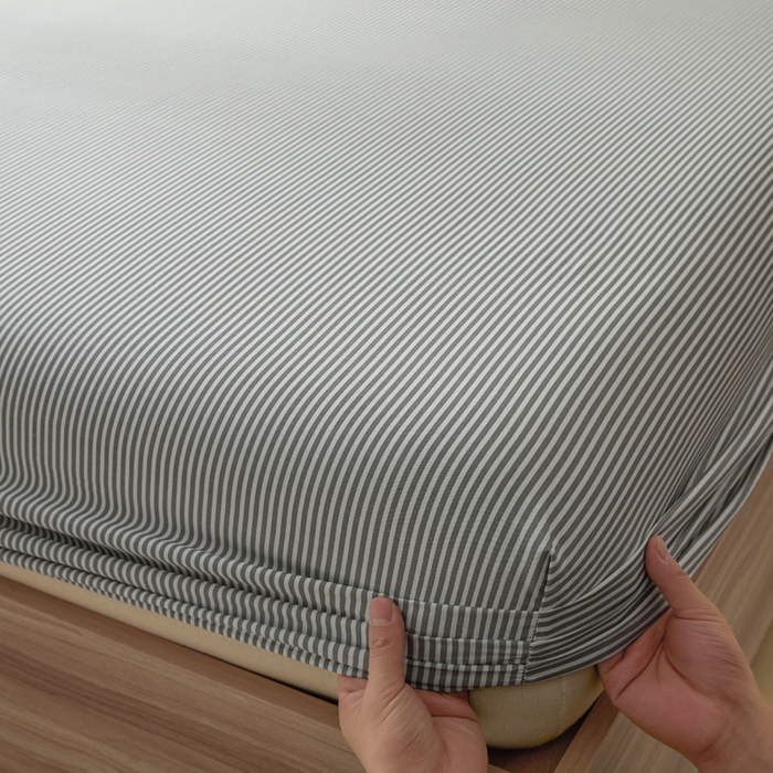 91家纺网 家纺一手货源 找家纺 涵宸家纺 2025新款全棉印花良品系列床笠 床笠-巴菲条