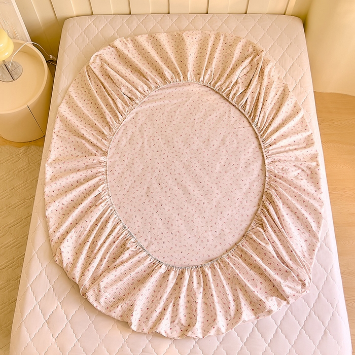 91家纺网 家纺一手货源 找家纺 DoDo 兜兜 【 可定制尺寸】2025新款全棉40支13372印花单床笠 红粉