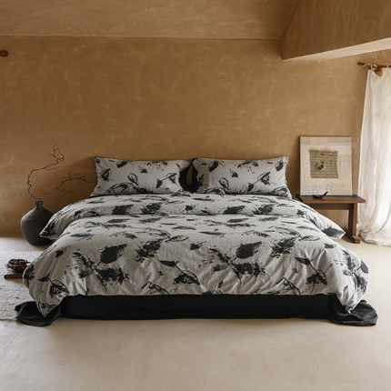 91家纺网 家纺一手货源 找家纺 （总）简家居2025新款60支色织空气棉四件套-莫克