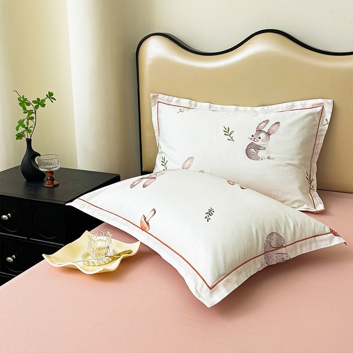 91家纺网 家纺一手货源 找家纺 帛美 2025新款13376全棉纯棉印花四件套-提供买家秀 小萌兔