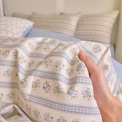 91家纺网 家纺一手货源 找家纺 DoDo 兜兜 【 可定制尺寸】2025新款全棉40支13372印花四件套 晚风