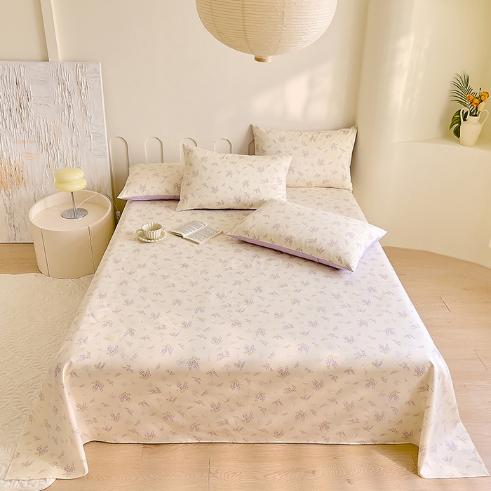 91家纺网 家纺一手货源 找家纺 DoDo 兜兜 【 可定制尺寸】2025新款全棉40支13372印花单床单 浅薇