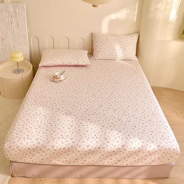 91家纺网 家纺一手货源 找家纺 DoDo 兜兜 【 可定制尺寸】2026新款全棉40支13372印花单床笠 粉色恋歌