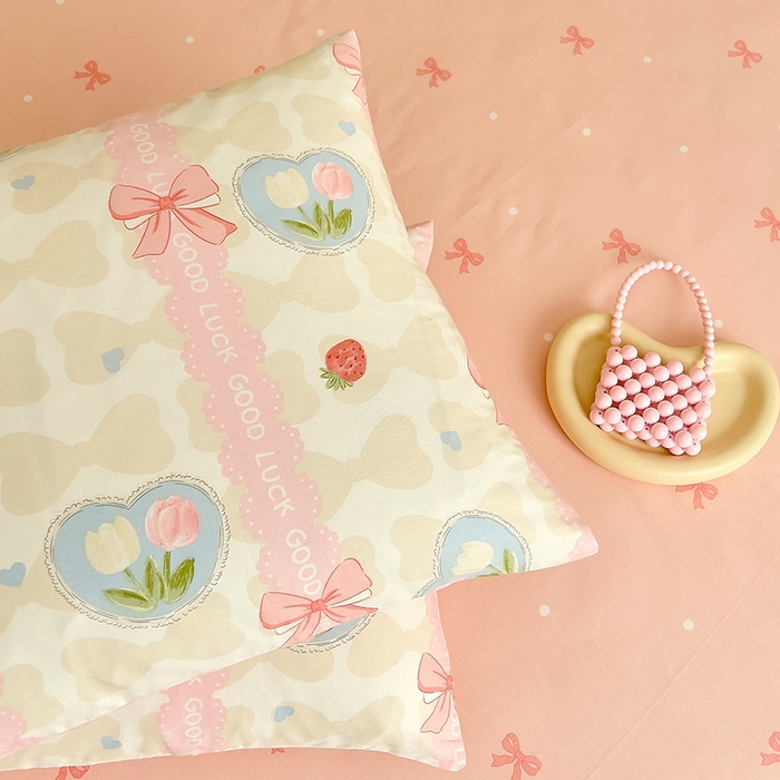 91家纺网 家纺一手货源 找家纺 DoDo 兜兜 【 可定制尺寸】2025新款全棉40支13372印花单床笠 粉色佳人