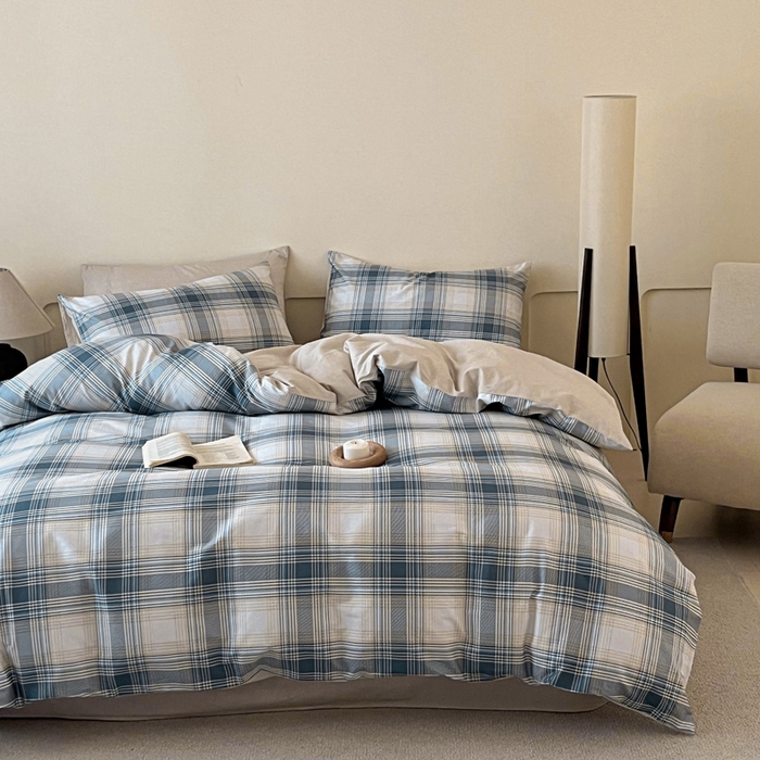 91家纺网 家纺一手货源 找家纺 涵宸家纺 2025新款全棉印花良品系列四件套 英伦格