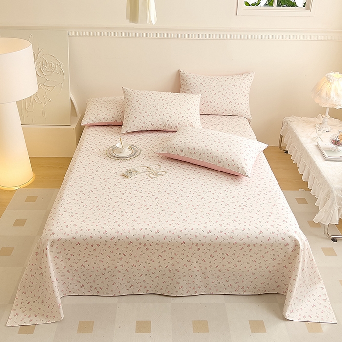 91家纺网 家纺一手货源 找家纺 DoDo 兜兜 【 可定制尺寸】2026新款全棉40支13372印花单床单 粉色恋歌