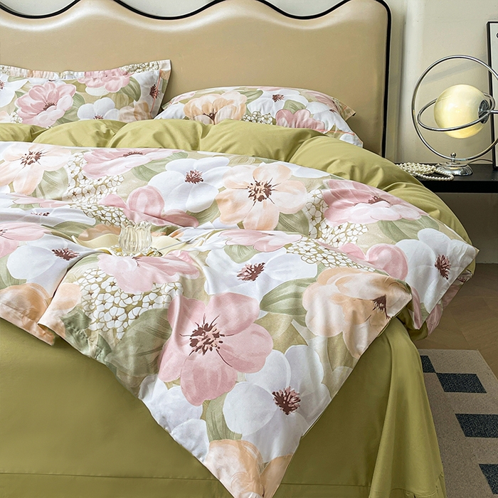 91家纺网 家纺一手货源 找家纺 帛美 2025新款13376全棉纯棉印花四件套-提供买家秀 馥雅