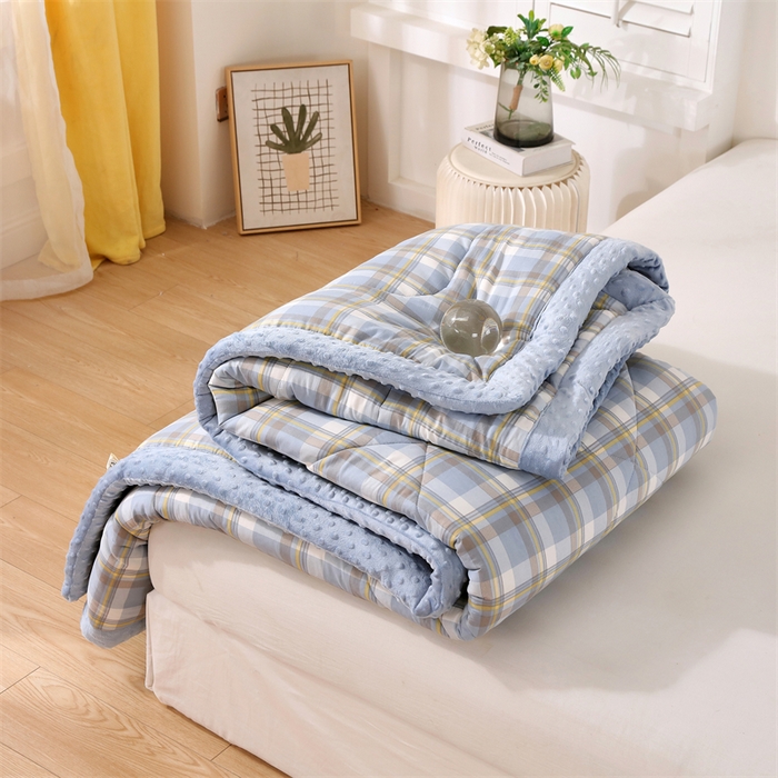 91家纺网 家纺一手货源 找家纺 云家 2025新款豆豆绒被子被芯夏凉被空调被四季被 简兮兰