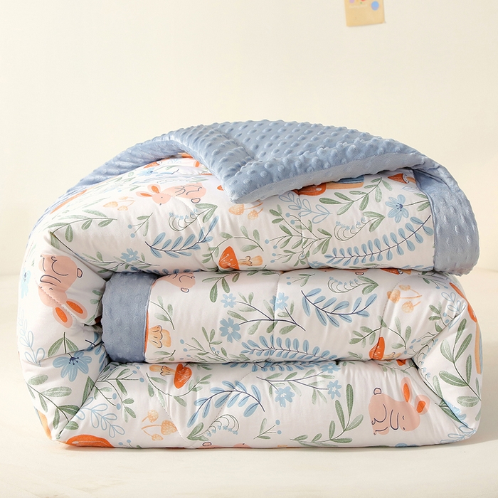 91家纺网 家纺一手货源 找家纺 云家 2025新款豆豆绒被子被芯夏凉被空调被四季被 梦归田园