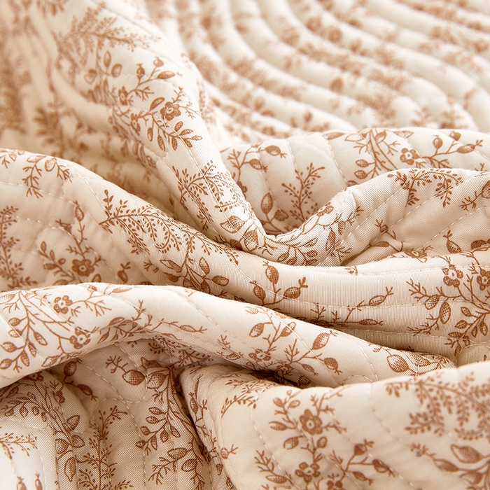 91家纺网 家纺一手货源 找家纺 莎果 2025春夏莫代尔印花高温砂洗床盖三件套四件套 薇拉