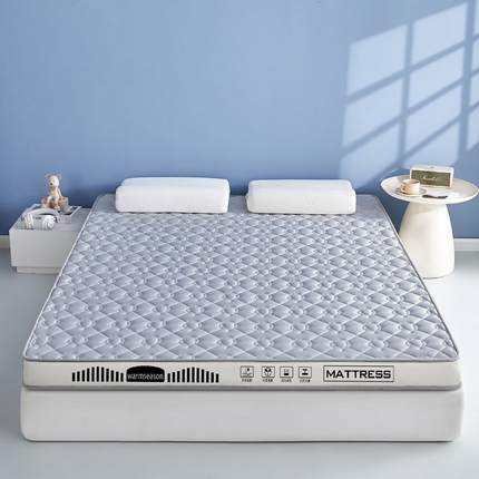 91家纺网 家纺一手货源 找家纺 暖季家纺  2025新款立体款棉花床垫 立体白-棉棉灰