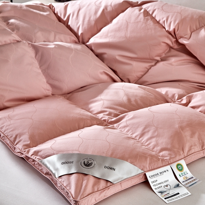 91家纺网 家纺一手货源 找家纺 御眠纺羽绒被壳 2025正宗新款1长绒棉双层羽绒被壳自充绒被壳鹅绒被 波浪花粉