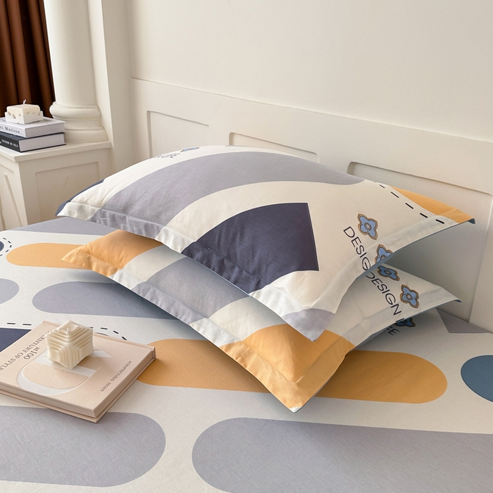 91家纺网 家纺一手货源 找家纺 棉造家居 2025新款亲肤舒适全棉纯棉印花单床笠 光的邂逅-蓝