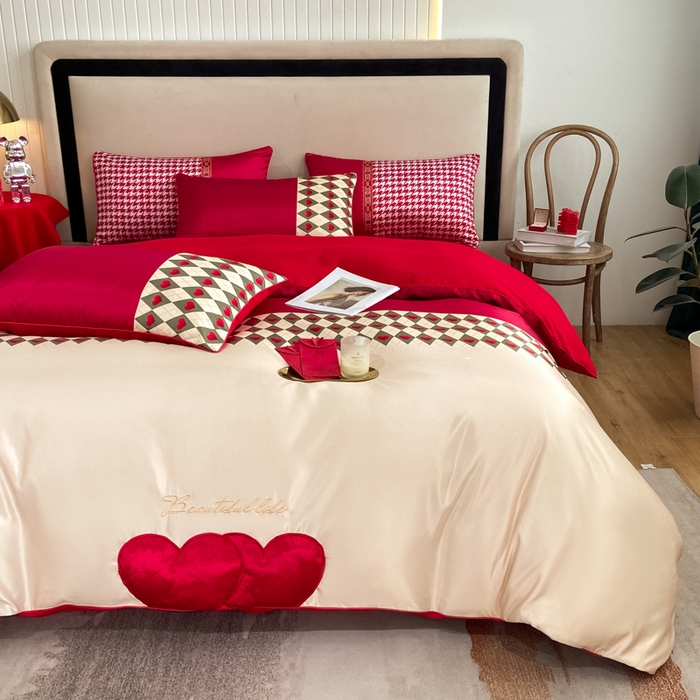 91家纺网 家纺一手货源 找家纺 （总）用心 2023新款数码印花四件套