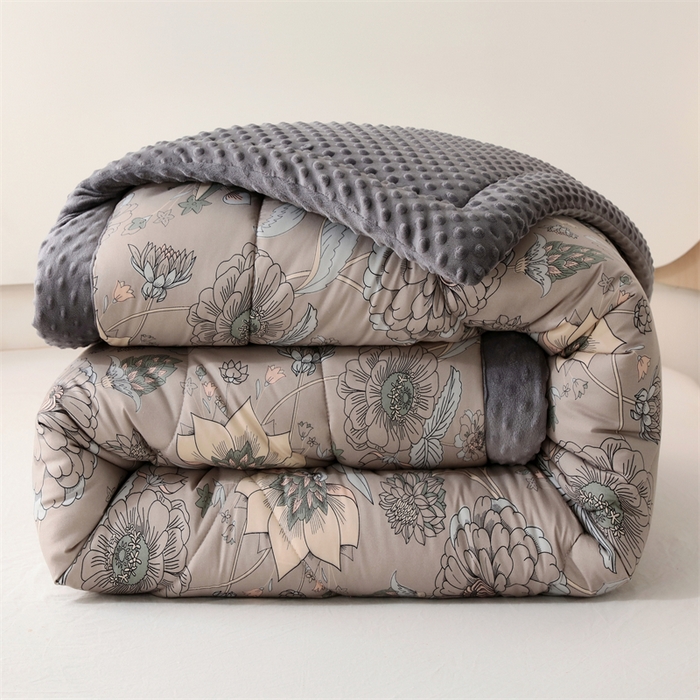 91家纺网 家纺一手货源 找家纺 云家 2025新款豆豆绒被子被芯夏凉被空调被四季被 梦想花园