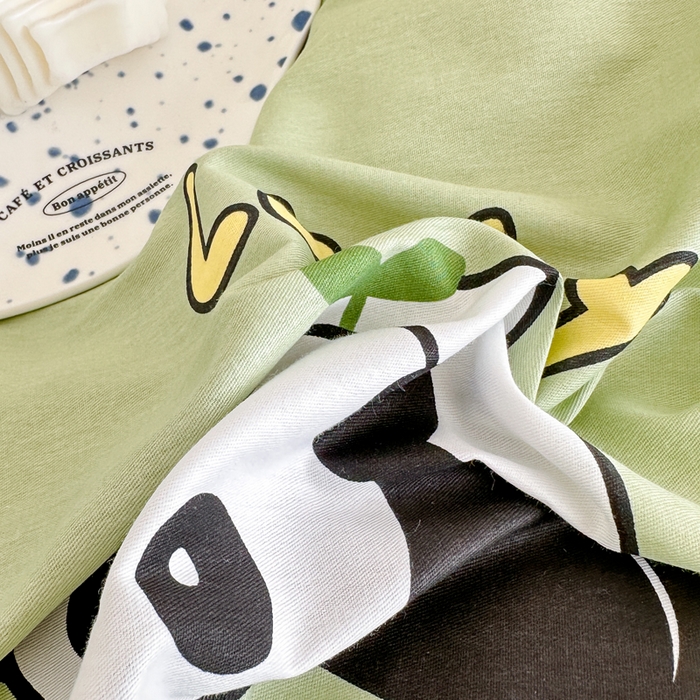 91家纺网 家纺一手货源 找家纺 棉造家居 2025新款全棉纯棉印花学生宿舍单床单 熊猫宝贝