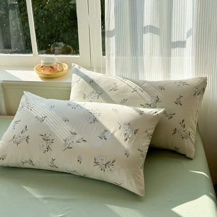 赫然 2026新款A类针织水洗双层纱单枕套 醒春