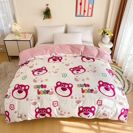 91家纺网 家纺一手货源 找家纺 （总）棉造家居 2025新款全棉纯棉印花系列学生宿舍单被套