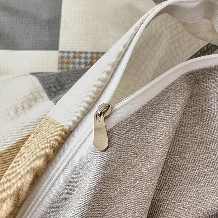 91家纺网 家纺一手货源 找家纺 棉造家居 2025新款全棉纯棉印花系列学生宿舍单被套 雅阁-灰