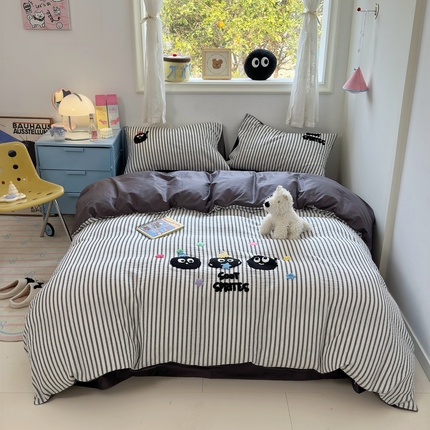 91家纺网 家纺一手货源 找家纺 （总）珺柔家纺 2025新款全棉水洗棉提花毛巾绣四件套