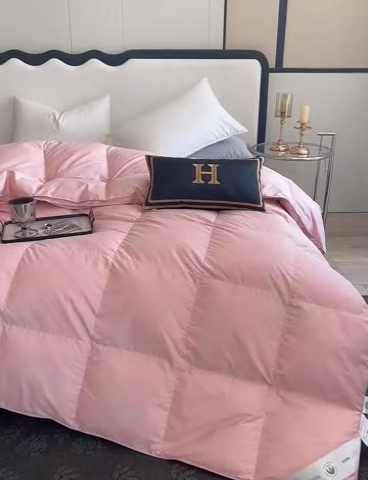 91家纺网 家纺一手货源 找家纺 御眠纺羽绒被壳 2025正宗新款1长绒棉双层羽绒被壳自充绒被壳鹅绒被 波浪花粉