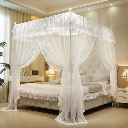 91家纺网 家纺一手货源 找家纺 （总）海虹蚊帐 2025新款2503款一体防尘顶落地宫廷蚊帐