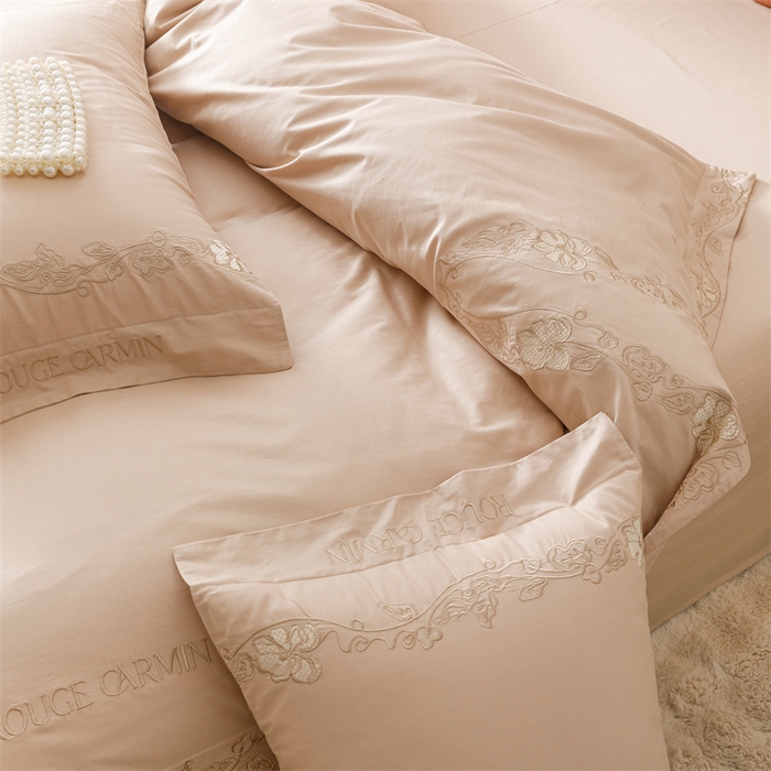 91家纺网 家纺一手货源 找家纺 艾莱家纺 2025新款A类精梳纯棉刺绣花四件套-赫柏 赫柏-花田米