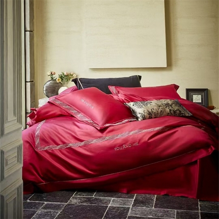 91家纺网 家纺一手货源 找家纺 （总）玖玖爱家纺 2025新款180支植物甑棉四件套-时光之舞