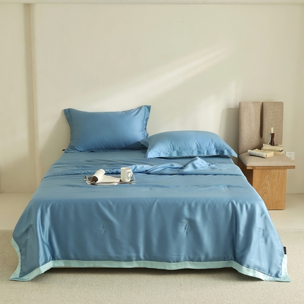 91家纺网 家纺一手货源 找家纺 法芙娜家纺  60S兰精天丝夏被床笠款四件套 合金兰