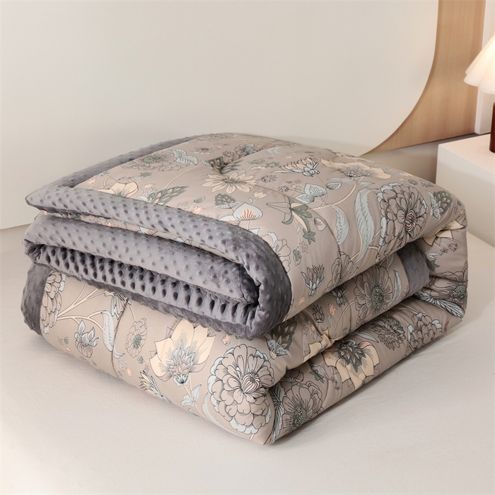 91家纺网 家纺一手货源 找家纺 云家 2025新款豆豆绒被子被芯夏凉被空调被四季被 梦想花园