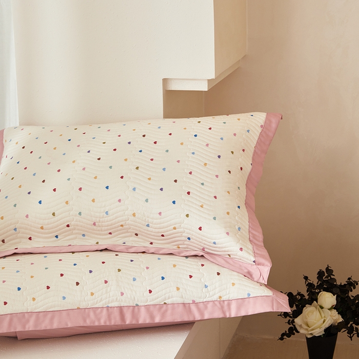 91家纺网 家纺一手货源 找家纺 莎果 2025春夏莫代尔印花高温砂洗床盖三件套四件套 彩色波点