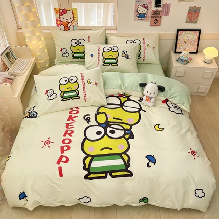 91家纺网 家纺一手货源 找家纺 （总）博雅 2025新款三丽鸥大版印花全棉四件套专版花型