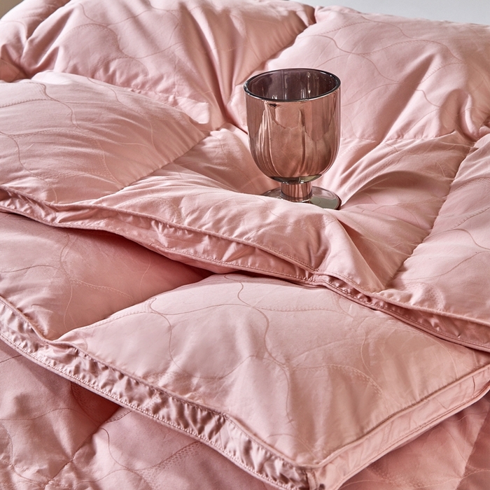 91家纺网 家纺一手货源 找家纺 御眠纺羽绒被壳 2025正宗新款1长绒棉双层羽绒被壳自充绒被壳鹅绒被 波浪花粉