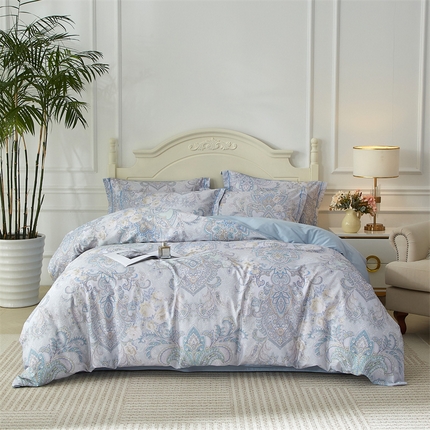 曼秀琳 2025新款铂金棉数码印花四件套(全棉133*76) 维多利亚-兰