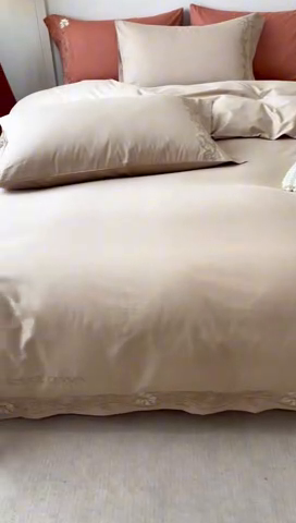 91家纺网 家纺一手货源 找家纺 艾莱家纺 2025新款A类精梳纯棉刺绣花四件套-赫柏 赫柏-花田米