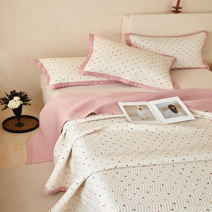 91家纺网 家纺一手货源 找家纺 （总）莎果 2025春夏莫代尔印花高温砂洗床盖三件套四件套