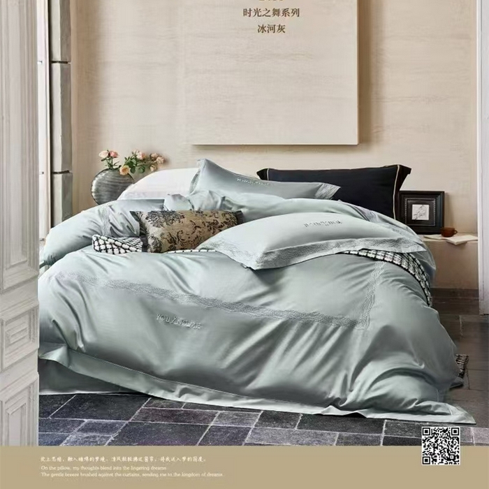 91家纺网 家纺一手货源 找家纺 （总）玖玖爱家纺 2025新款180支植物甑棉四件套-时光之舞