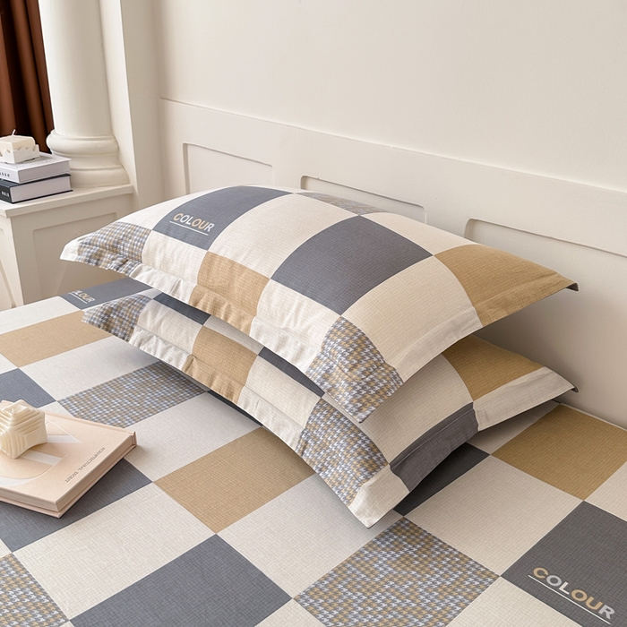 91家纺网 家纺一手货源 找家纺 棉造家居 2025新款亲肤舒适全棉纯棉印花单床笠 雅阁-灰