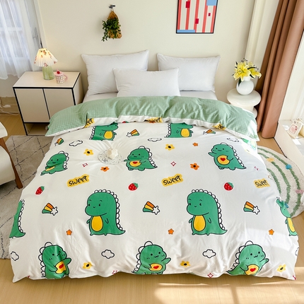 91家纺网 家纺一手货源 找家纺 （总）棉造家居 2025新款全棉纯棉印花系列学生宿舍单被套