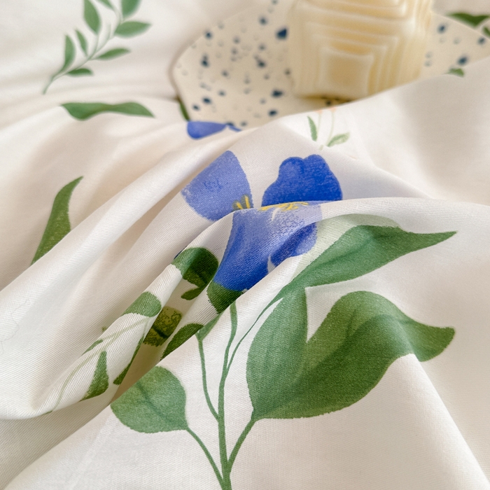 91家纺网 家纺一手货源 找家纺 棉造家居 2025新款全棉纯棉印花系列单枕套 清风