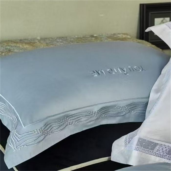 91家纺网 家纺一手货源 找家纺 玖玖爱家纺 2025新款180支植物甑棉四件套-时光之舞 时光之舞-黄昏蓝